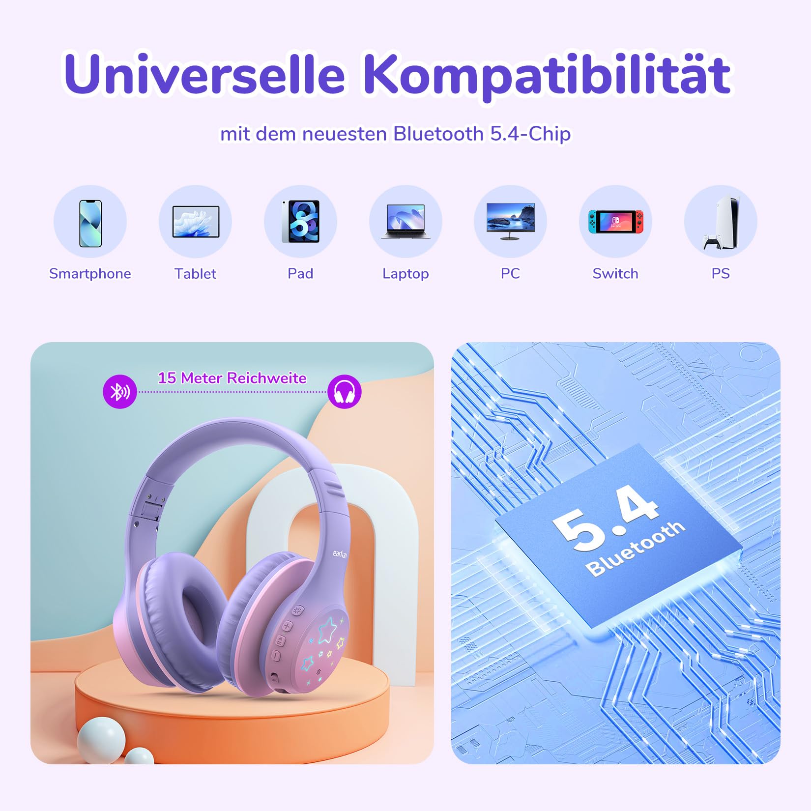 earfun-kinder-kopfh-rer-bluetooth-mit-led-licht-und-aux-kabel image 7