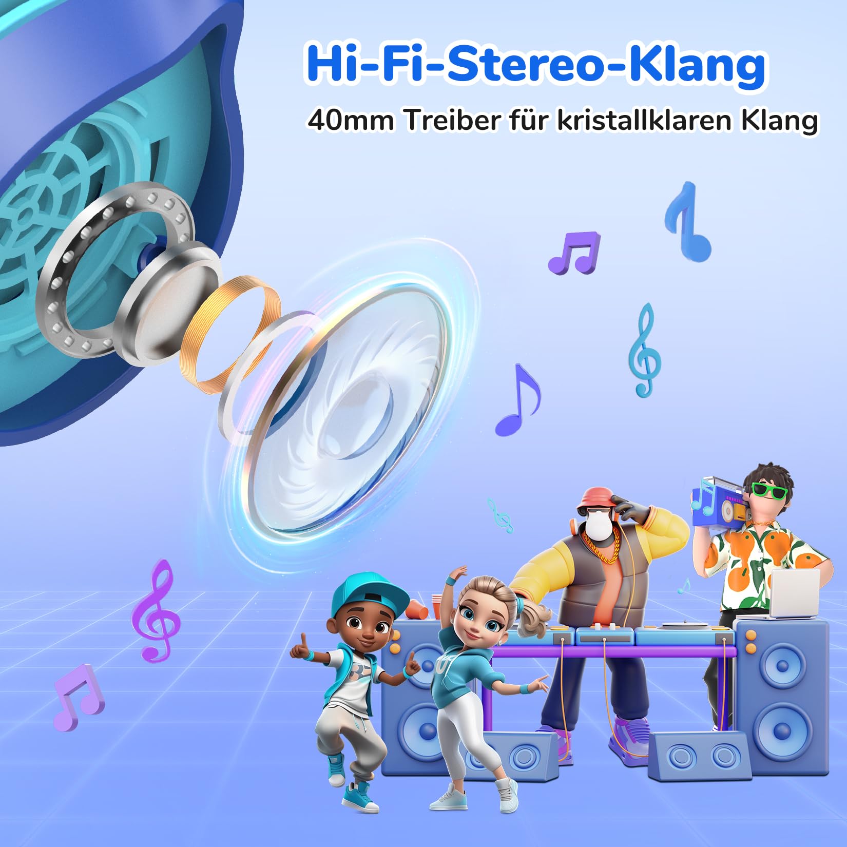 earfun-kinder-kopfh-rer-mit-kabel-3-5mm-und-85db-lautst-rkebegrenzung-blau image 5